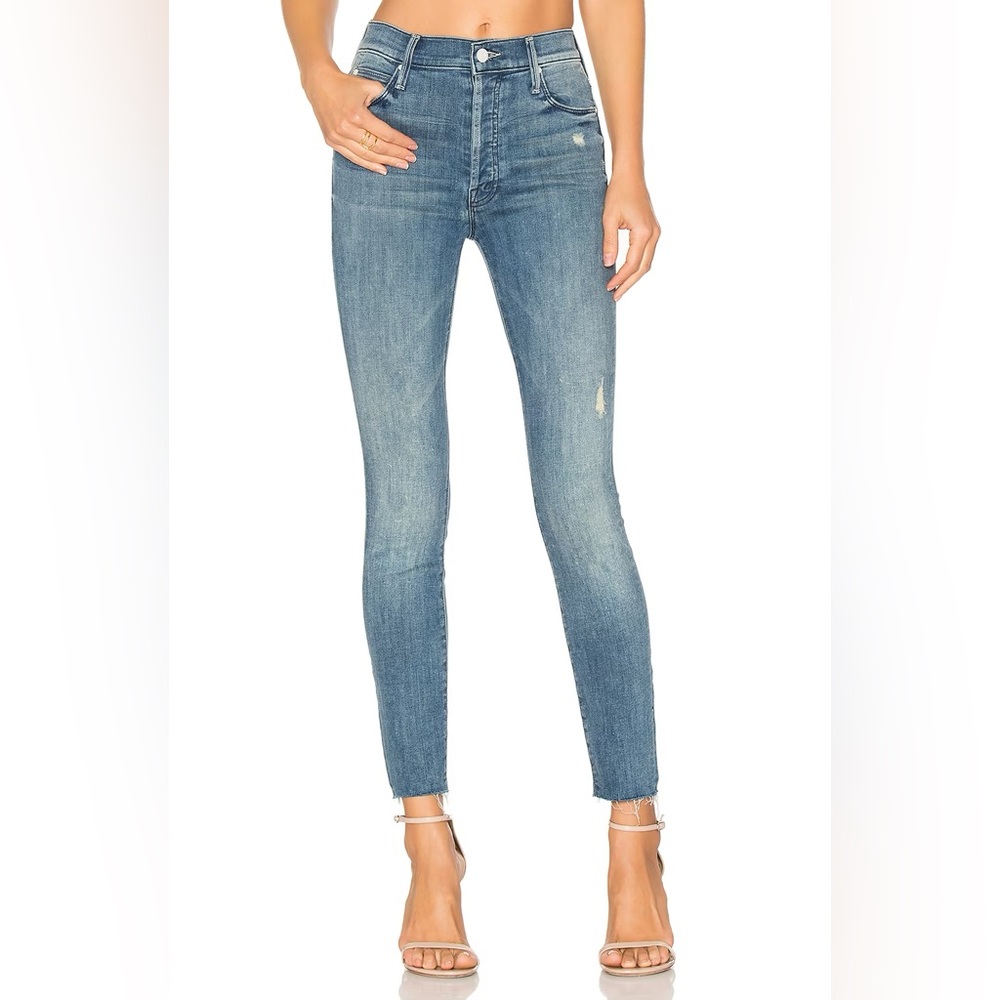 MOTHER Jeans “The Stunner” Ankle Fray in Graffiti Girl, 27